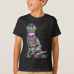 Camiseta Martes de gato Divertido Mardi Gras 2025 hombres d