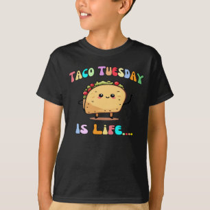 Camiseta Martes en Taco es la vida graciosa de Kawaii Taco