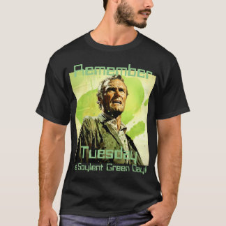 Camiseta Martes es, Soylent green day retro tee