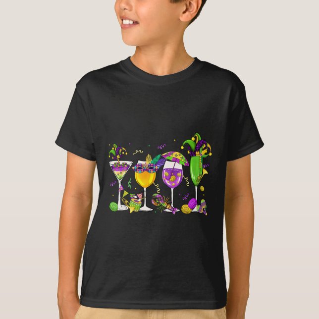 Camiseta Martes Grasa Mardi Gras Vino Bebe Carnaval Yo (Anverso)