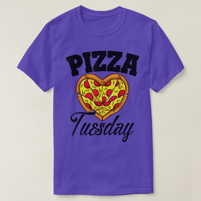 Camiseta Martes Pizza Noche Funny Pizza Lover Comida Rápida (Diseño del anverso)