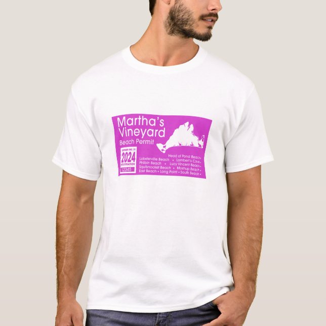 Camiseta Marthas Vineyard Beach Permit 2024 (Anverso)