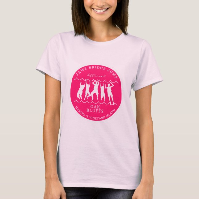 Camiseta Martha's Vineyard Bridge Jump Ladies Tee Pink (Anverso)