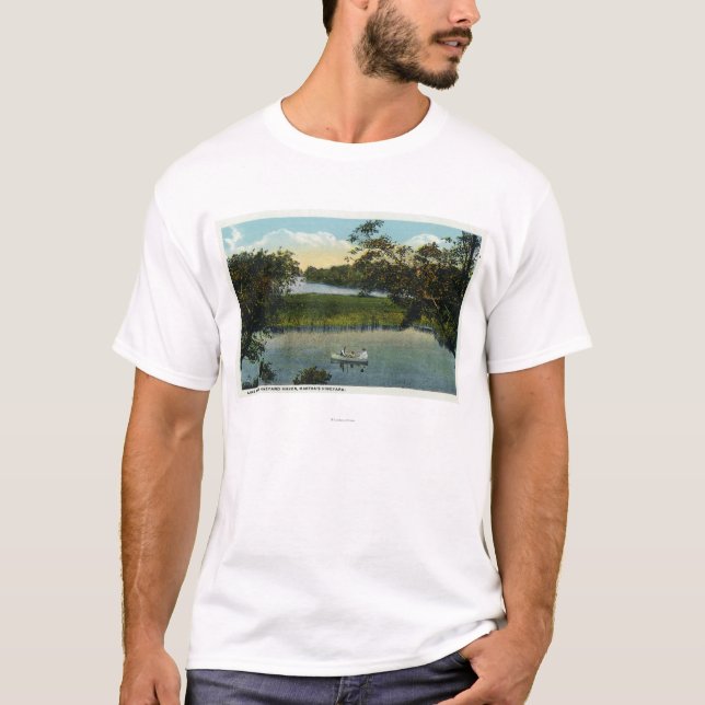 Camiseta Martha's Vineyard, escena de Tashmoo del lago (Anverso)