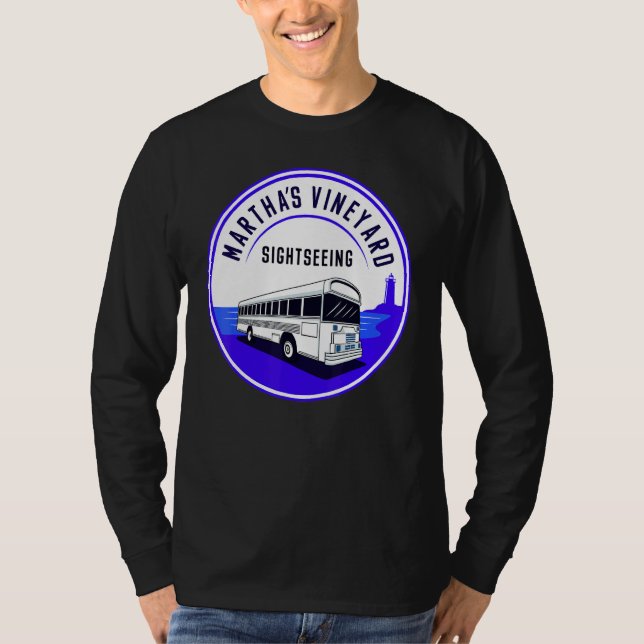 Camiseta Martha's Vineyard MA  Sightseeing Bus Tour Men Wom (Anverso)