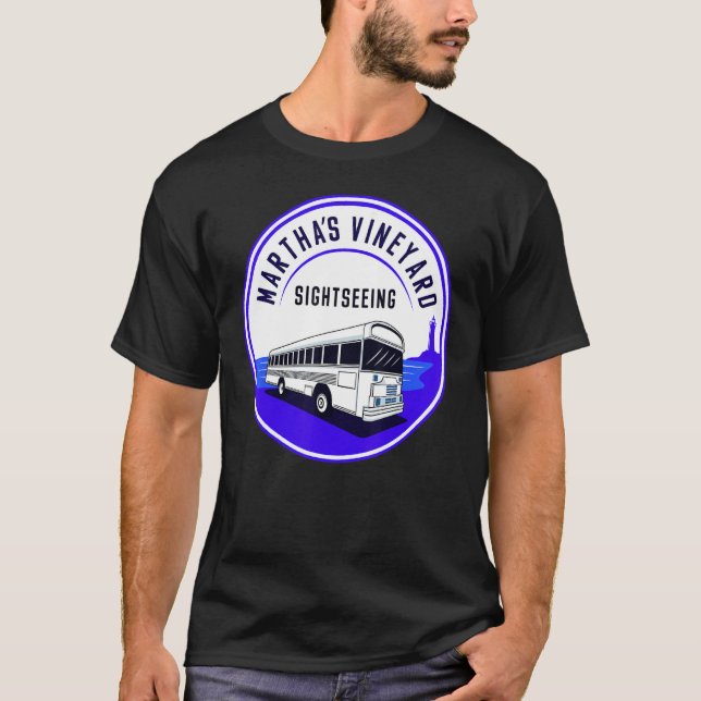 Camiseta Martha's Vineyard MA  Sightseeing Bus Tour Men Wom (Anverso)