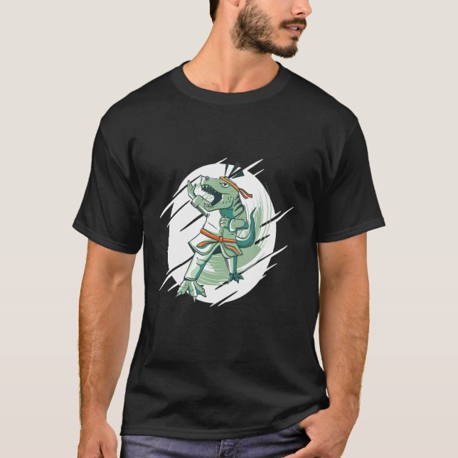 Camiseta Martial Karate Dinosaur Rex (Anverso)