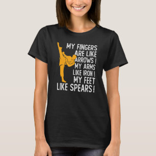 Camiseta Martial Taekwondo Karate Mis Dedos Son Como Flecha