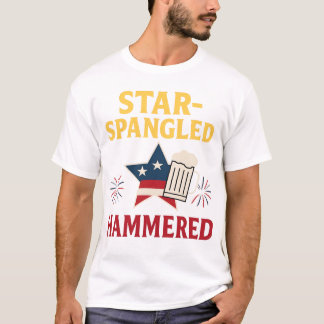 Camiseta martillada con estrellas y barras