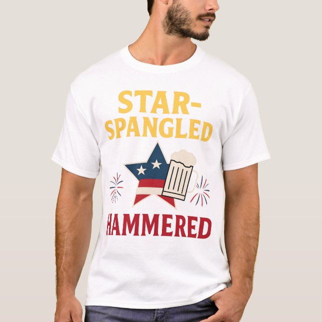 Camiseta martillada con estrellas y barras (Anverso)