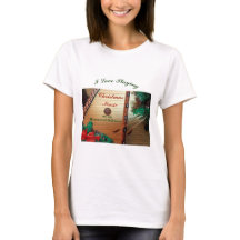 Camiseta martillada del navidad del Dulcimer