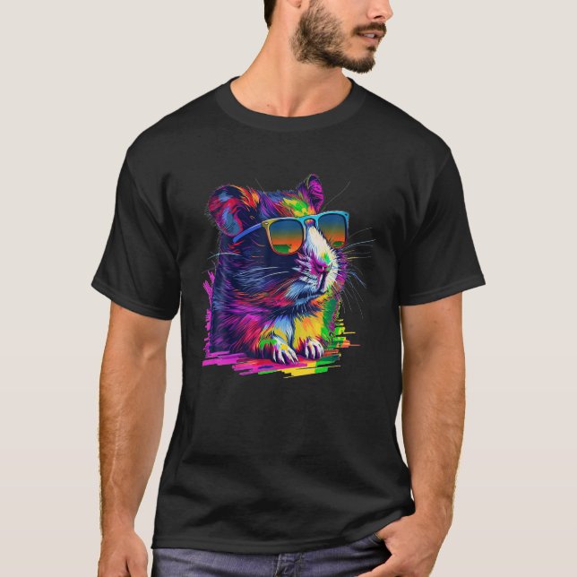 Camiseta Martillo de aspecto Guay con gafas de sol multicol (Anverso)