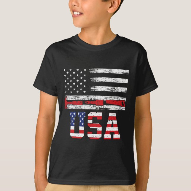 Camiseta Martillo De Bandera De Eeuu 4 De Julio De 1776 Lib (Anverso)