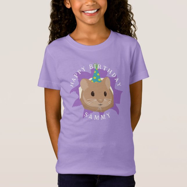 Camiseta Martillo de cumpleaños lindo mirando a través del  (Anverso)