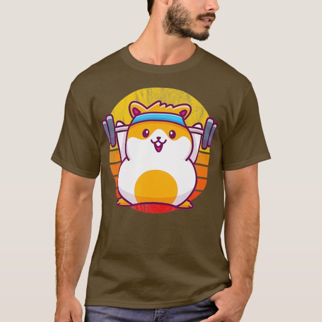 Camiseta Martillo De Gimnasio Retro Cute Dificultad Al Atar (Anverso)