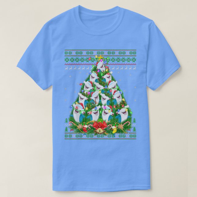 Camiseta Martillo de Hammerhead Shark Xmas Lighter Shark Ug (Diseño del anverso)