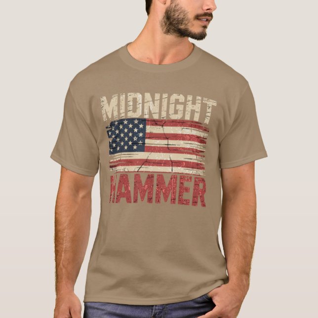 Camiseta Martillo de medianoche B-2 Stealth Jet Bandera De  (Anverso)