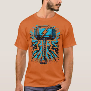 Camiseta Martillo de Mjolnir estruendoso inspirado en super