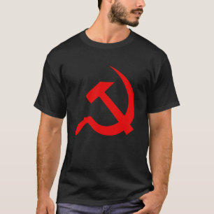Camiseta Martillo rojo brillante y hoz del estilo clásico
