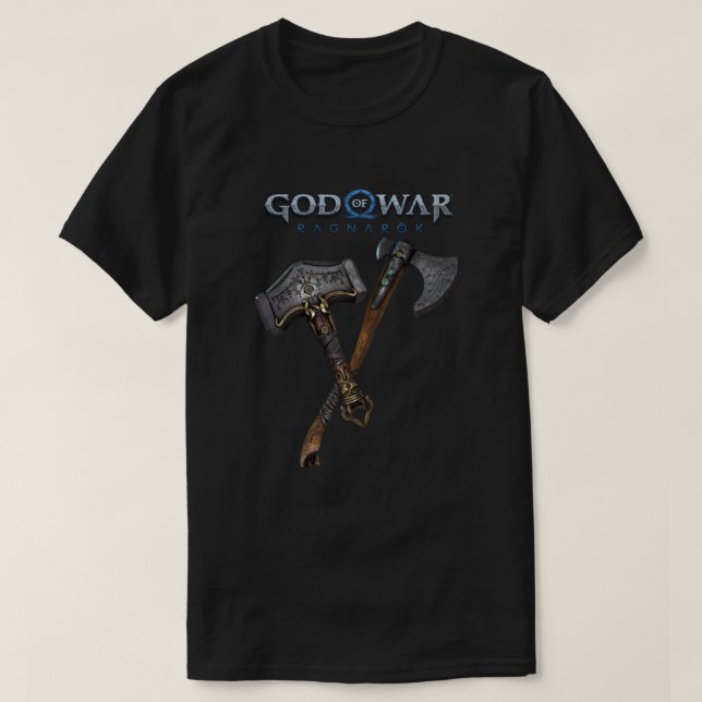 Camiseta Martillo y hacha de Kratos (Diseño del anverso)