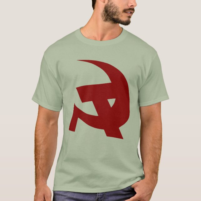 Camiseta Martillo y hoz comunistas del estilo de DKP (Anverso)