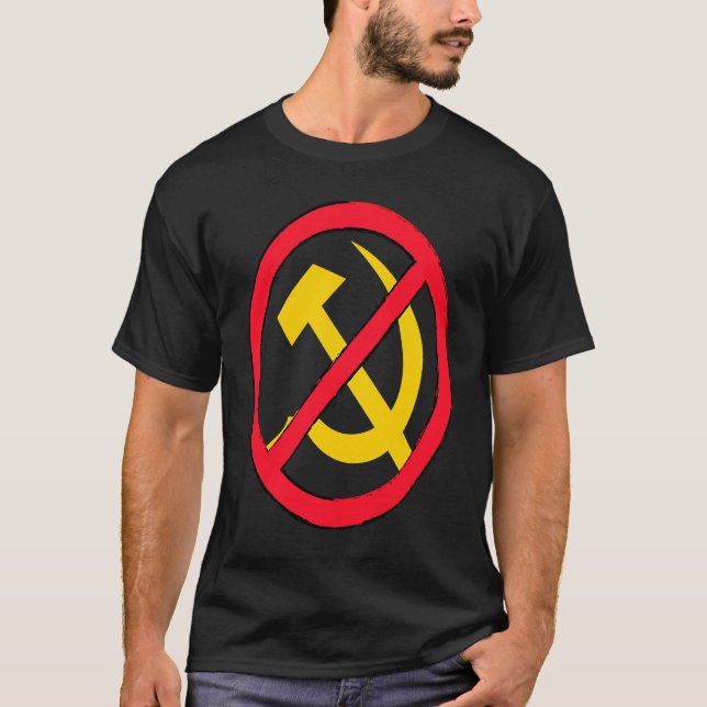 Camiseta Martillo y hoz dicen no al comunismo y a los socia (Anverso)