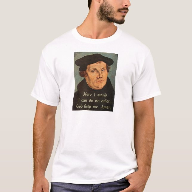 Camiseta Martin Luther aquí coloco la cita (Anverso)