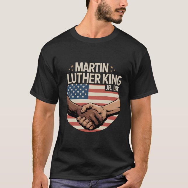 Camiseta Martin Luther King Jr Day Unity Handshake T-Shirt (Anverso)