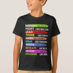 Camiseta Martín Mes de la Historia Negra Afro Africano Negr
