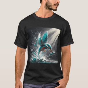 Camiseta Martín Pescador Atrapando Peces, Arte Generado Por