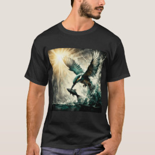 Camiseta Martín Pescador Buceando Para Peces, Arte Generado