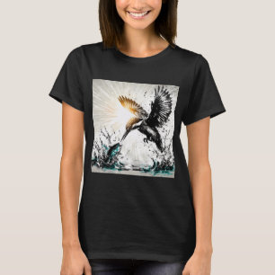 Camiseta Martín Pescador Buceando Para Peces, Arte Generado