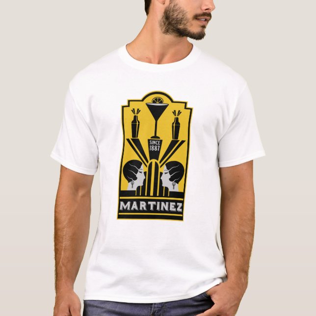 Camiseta Martinez Cocktail Art Deco (Anverso)