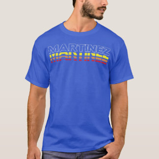 Camiseta Martinez Nombre Divertido Vintage Atardecer Martin