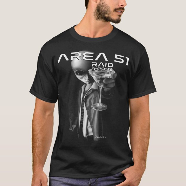 Camiseta Martini Alien Area 51 Raid (Anverso)