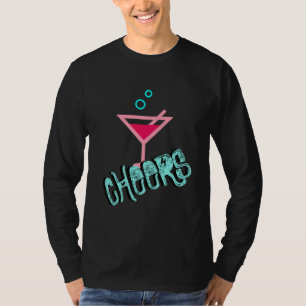 Camiseta Martini - Bebida Alcohólica Pop Art, Rosa y Turque