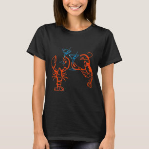 Camiseta Martini Langosta Roja Estética Comida Italiana Ver
