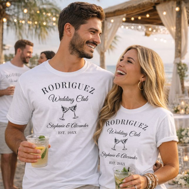 Camiseta Martini Social Club Custom Wedding Merch Station (Subido por el creador)