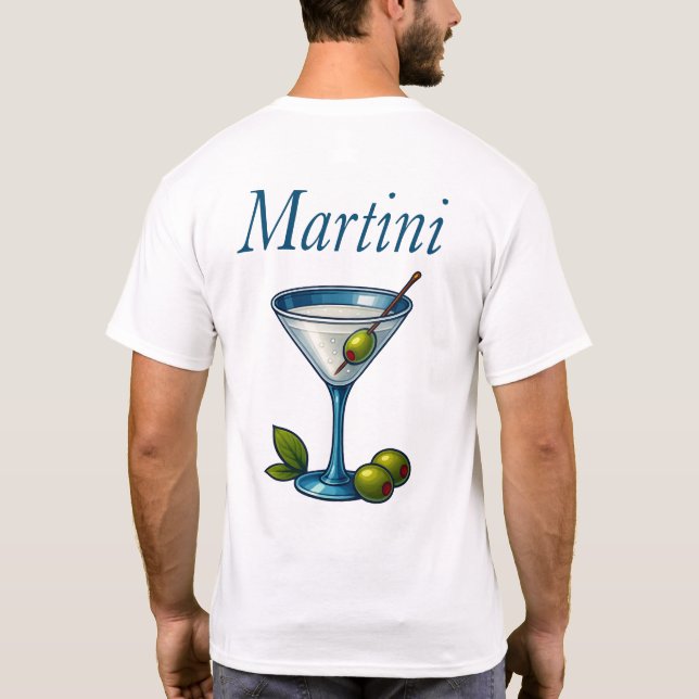 Camiseta Martini T-Shirt – Classic Gin or Vodka Cocktail (Reverso)