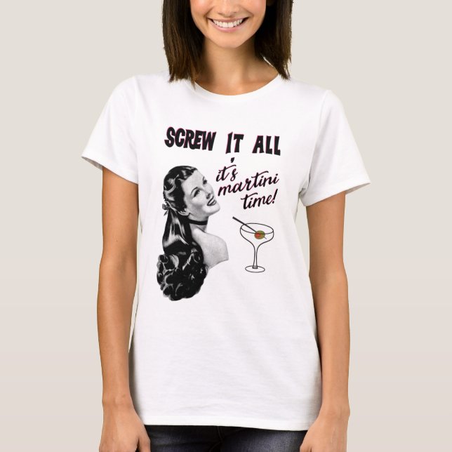 Camiseta Martini Time (Negro) (Anverso)