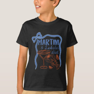 Camiseta Martini Y Lobster Diet Coastal Summer Funny Summ