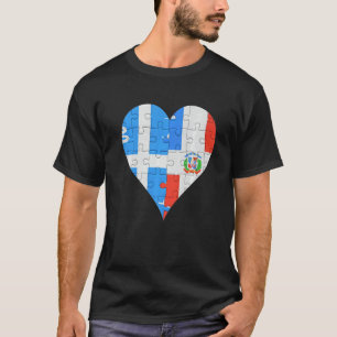Camiseta Martiniquais Corazón de Bandera Dominicana