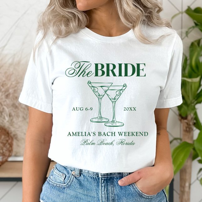 Camiseta Martinis & Matrimony Bachelorette Bride (Subido por el creador)