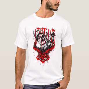 Camiseta Mártir Carmesí – Diseño de Metal de Terror Gótico