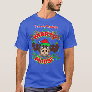 Camiseta Marty Moose de vacaciones para Navidades