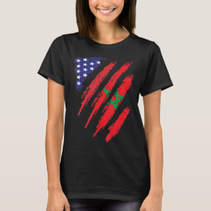 Camiseta Maruecos Bandera Americana Herencia Patriótica de 