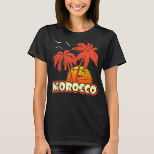 Camiseta Maruecos de verano árboles de palmera 80's Beach S