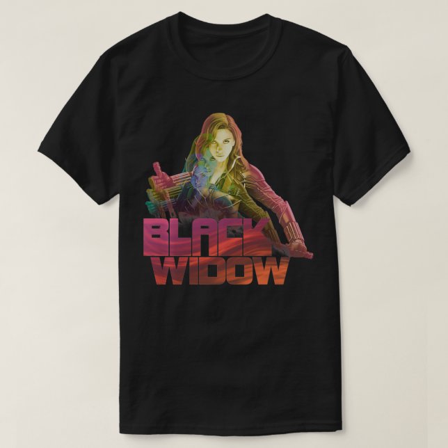 Camiseta Marvel Black Widow Stacked Portrait Logo Pullover  (Diseño del anverso)