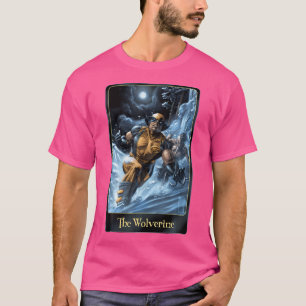 Camiseta Marvel Comic Wolverine Moon Light Card Arte Gráfic