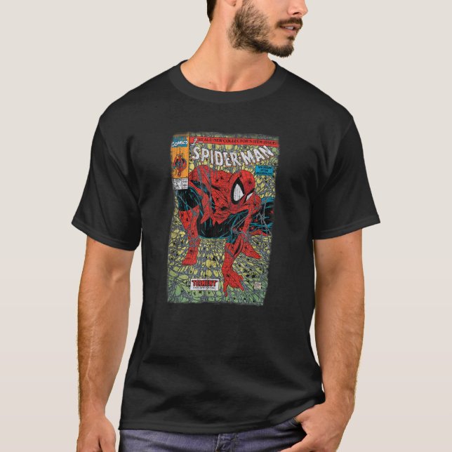 Camiseta Marvel Comics Retro Classic Spider Man Tormenta Di (Anverso)